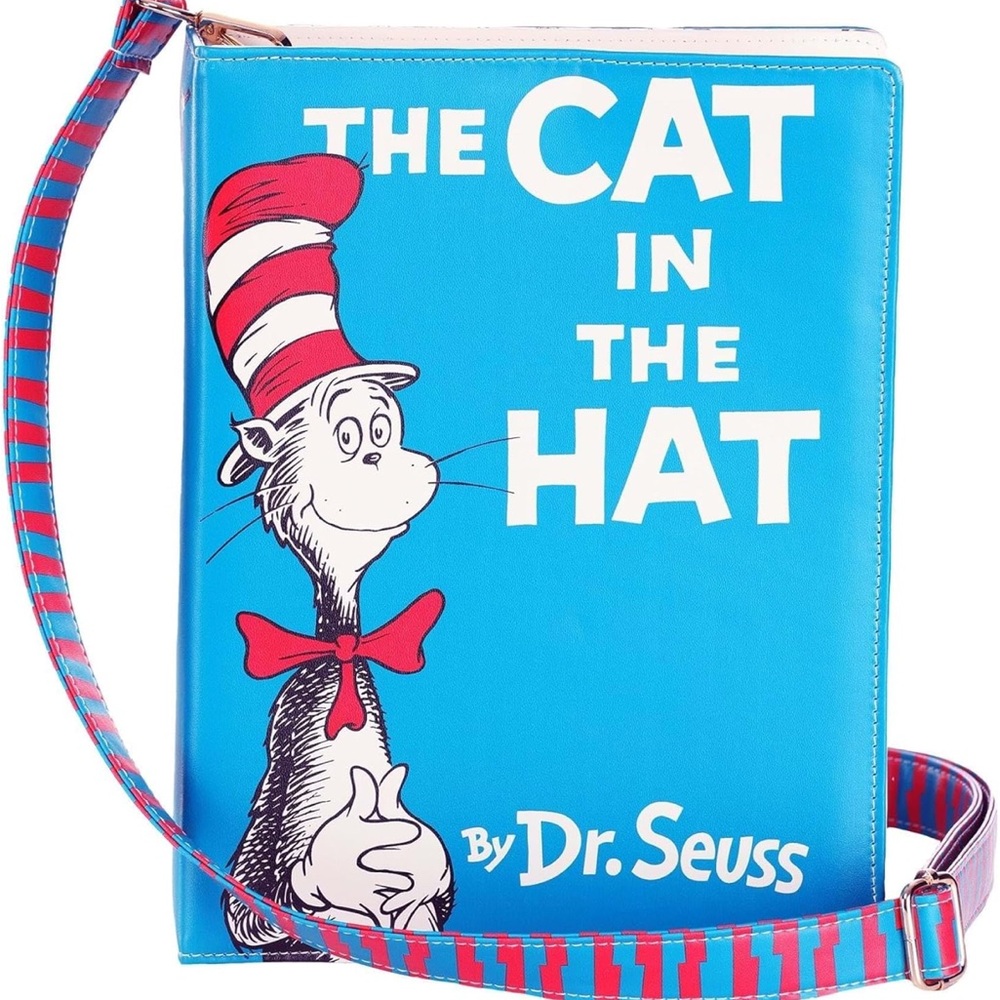 Dr. Seuss Cat in the Hat Blue Crossbody Bag